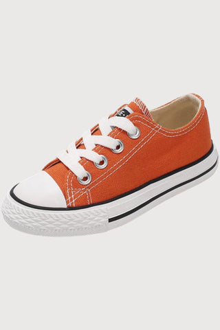 Lace Up Solid Color Canvas Sneakers - RYAN AND REMI