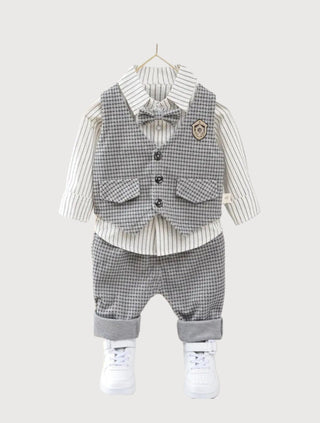 Baby Boy Semi Formal Striped 3 Pcs Set - RYAN AND REMI