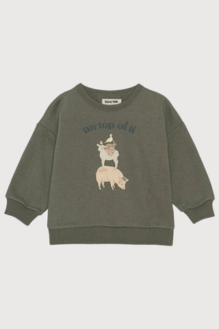 Long Sleeve Print Pullover Sweater - RYAN AND REMI