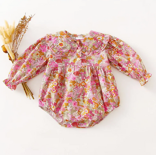 Vintage Style Spring Ruffle Romper - RYAN AND REMI