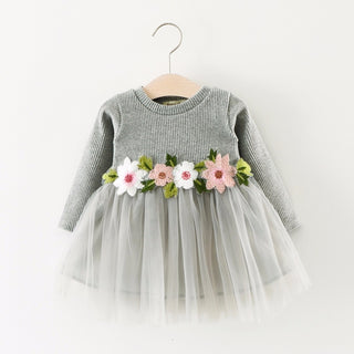 Long Sleeve Cotton Party Tulle Dress - RYAN AND REMI