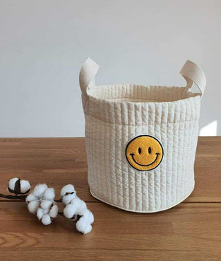 Smiley Face Embroidery Organizer Basket - RYAN AND REMI