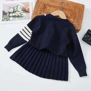 Preppy Skirt Sweater Set