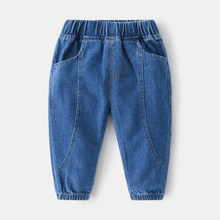 Kids Solid Denim Pants - RYAN AND REMI