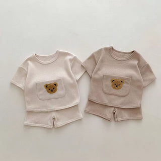 Waffle Bear Shorts Set - RYAN AND REMI