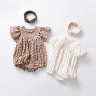 Short sleeve Cotton Spring Romper. - RYAN AND REMI