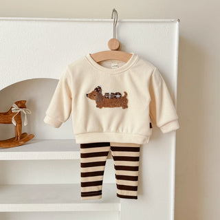 Fuzzy Puppy Stripe Set