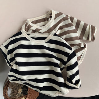 Loose Striped Cotton Top - RYAN AND REMI