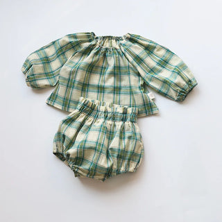 Vintage Style Plaid Bloomer Set - RYAN AND REMI