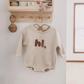 Hi Embroidery Cotton Bodysuit - RYAN AND REMI