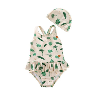 Cute Backless Floral One-piece Swimsuit - RYAN AND REMI