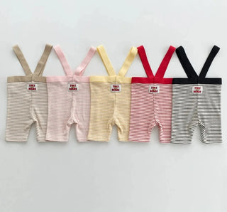 Baby Striped Suspender Shorts Set - RYAN AND REMI