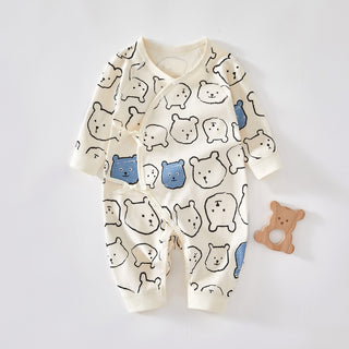 Newborn Bear Sketch Kimono Jumpsuit - RYAN AND REMI