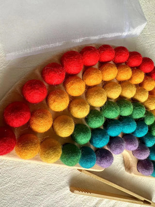 Felt Balls Color Sorting Creative Training Toy - RYAN AND REMI